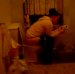 A Welsh girl is reluctantly recorded by her roommate taking a piss then wiping herself.